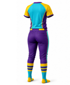 Purple and yellow Softball Uniform – Wholesale Bulk Team Kit, Low MOQ, B2B Performance Apparel