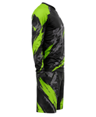 Custom MTB Jersey and Shorts Set | Wholesale Mountain Bike Team Kit | Black Lime Green Grey | Apparels Bridge