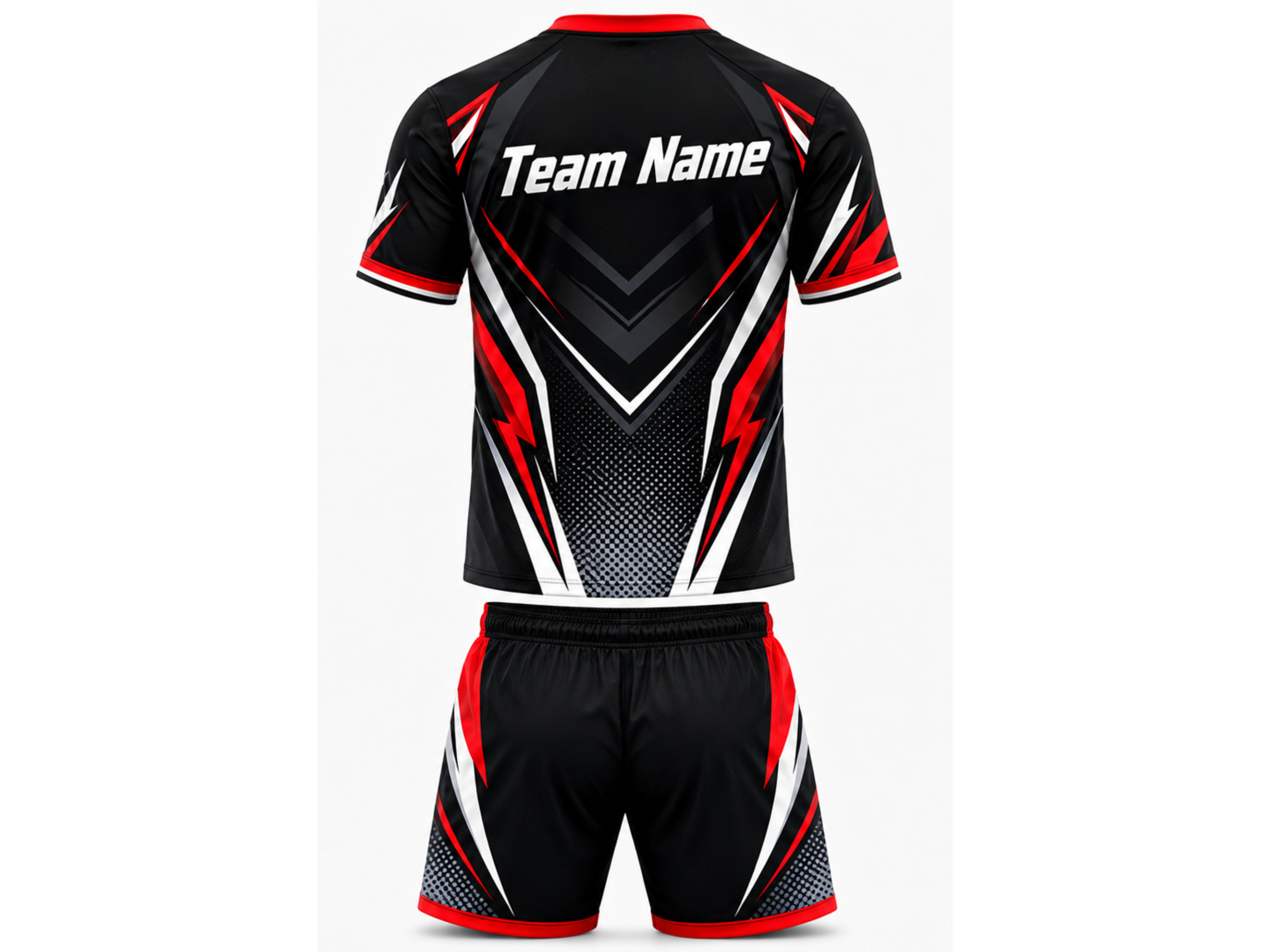 Red & Black Chase Tag Uniform – Wholesale Performance Team Uniform, Low MOQ, Bulk Training Kit