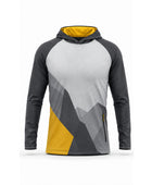 Custom Grey Yellow Climbing Gym Pullover Hoodie – Wholesale Teamwear
