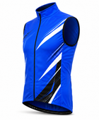 Custom Cycling Gilet Vest | Wholesale Cycling Team Vest | Blue Black White | Apparels Bridge