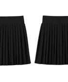 School Pleated Pull-On Skort Black | B2B Low MOQ Wholesale