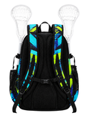 Custom Lacrosse Stick Backpack – Black Blue Wholesale Gear Bag