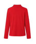 School Long Sleeve Fitted Picot Collar Polo Red | B2B Low MOQ Wholesale