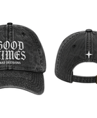 Custom Black Acid Wash Cap B2B