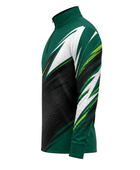 Custom Handball Quarter Zip Top – Green Black Warmup Teamwear for Wholesale Buyers