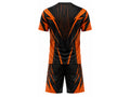 Black & Orange Axe Throwing Uniform – Bulk Team Jersey & Shorts, Low MOQ, Wholesale Performance Set