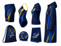 Custom Full Swim Team Package – Navy Yellow Wholesale Swim Kit