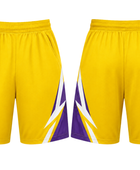 Custom Chase Tag Competition Shorts – Yellow Purple Sublimated Teamwear | Wholesale