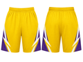 Custom Chase Tag Competition Shorts – Yellow Purple Sublimated Teamwear | Wholesale