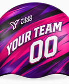 Custom Swim Cap – Purple Pink Wholesale Swim Team Cap