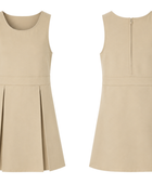 School Box Pleat Jumper Khaki Beige | B2B Low MOQ Wholesale