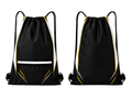Custom Black Chase Tag Drawstring Bag – Sublimated Team Cinch Backpack | Wholesale