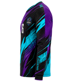 Custom Handball Goalkeeper Jersey – Purple Teal Long Sleeve Teamwear for Wholesale Buyers