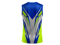 Wholesale Blue,grey & Neon Green Flag Football Jersey Bulk Custom Team Uniform, Low MOQ, Performance Sportswear