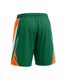 Custom Lacrosse Shorts – Green & Orange Performance Shorts, Wholesale Bulk, Low MOQ, Team Uniform