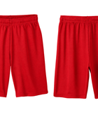 Custom School Uniform Mesh Shorts Red Low MOQ School Uniform Manufacturer