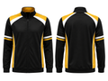 Custom Bowling Warm-Up Jacket – Black Yellow White Sublimated Team Outerwear