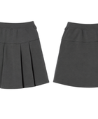 School Adaptive Pleated Skort Charcoal Grey | B2B Low MOQ Wholesale