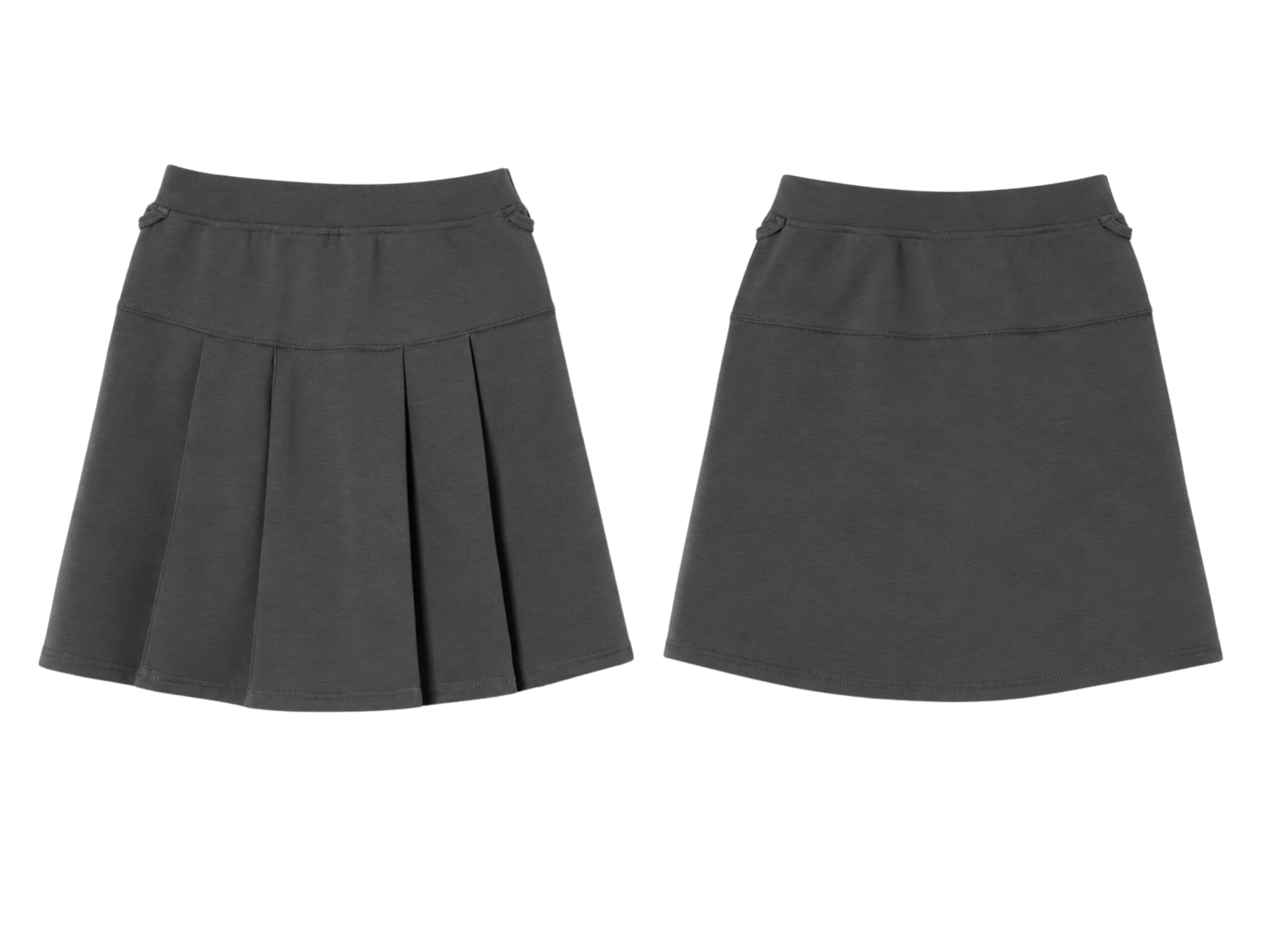 School Adaptive Pleated Skort Charcoal Grey | B2B Low MOQ Wholesale