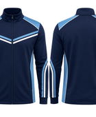 Custom Bowling League Warm-Up Jacket – Navy Blue Sublimated Tournament Teamwear