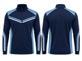 Custom Bowling League Warm-Up Jacket – Navy Blue Sublimated Tournament Teamwear