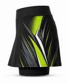 Custom Women’s Padel Skort – Black Lime Wholesale Teamwear