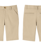 Custom Stretch School Uniform Shorts Girls Beige School Uniform Manufacturer B2B
