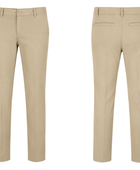 Girls Beige Slim Fit School Uniform Pants Low MOQ School Uniform Manufacturer