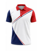 Red, White & Navy Polo Shirt – Team Performance Apparel, Wholesale Bulk, Low MOQ