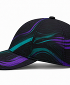 Women’s Padel Cap – Custom Black Teal Purple Team Headwear Wholesale