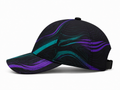 Women’s Padel Cap – Custom Black Teal Purple Team Headwear Wholesale