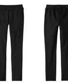 Custom Girls Black Skinny Cargo School Uniform Pants B2B