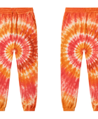 Tie Dye Trousers Orange Yellow and White Spiral Design | B2B Low MOQ