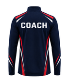 Custom Navy Football Coach Training Top – Long Sleeve Soccer Staff Jersey