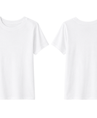 White Short Sleeve School Uniform Crewneck T-Shirt Low MOQ Schoolwear Manufacturer