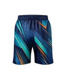 Blue, Teal & Orange Ping Pong Shorts – Team Table Tennis Performance Wear, Wholesale Bulk, Low MOQ