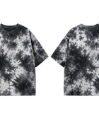 Tie Dye Drop Shoulder T Shirt Black Grey and White All Over Design | B2B Low MOQ