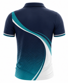 Disc Golf Tournament Polo Shirt – Custom Navy Teal Teamwear Wholesale