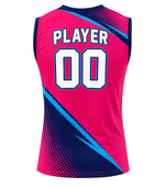 Custom Pink Navy Soccer Vest | Wholesale Sleeveless Team Training Jersey