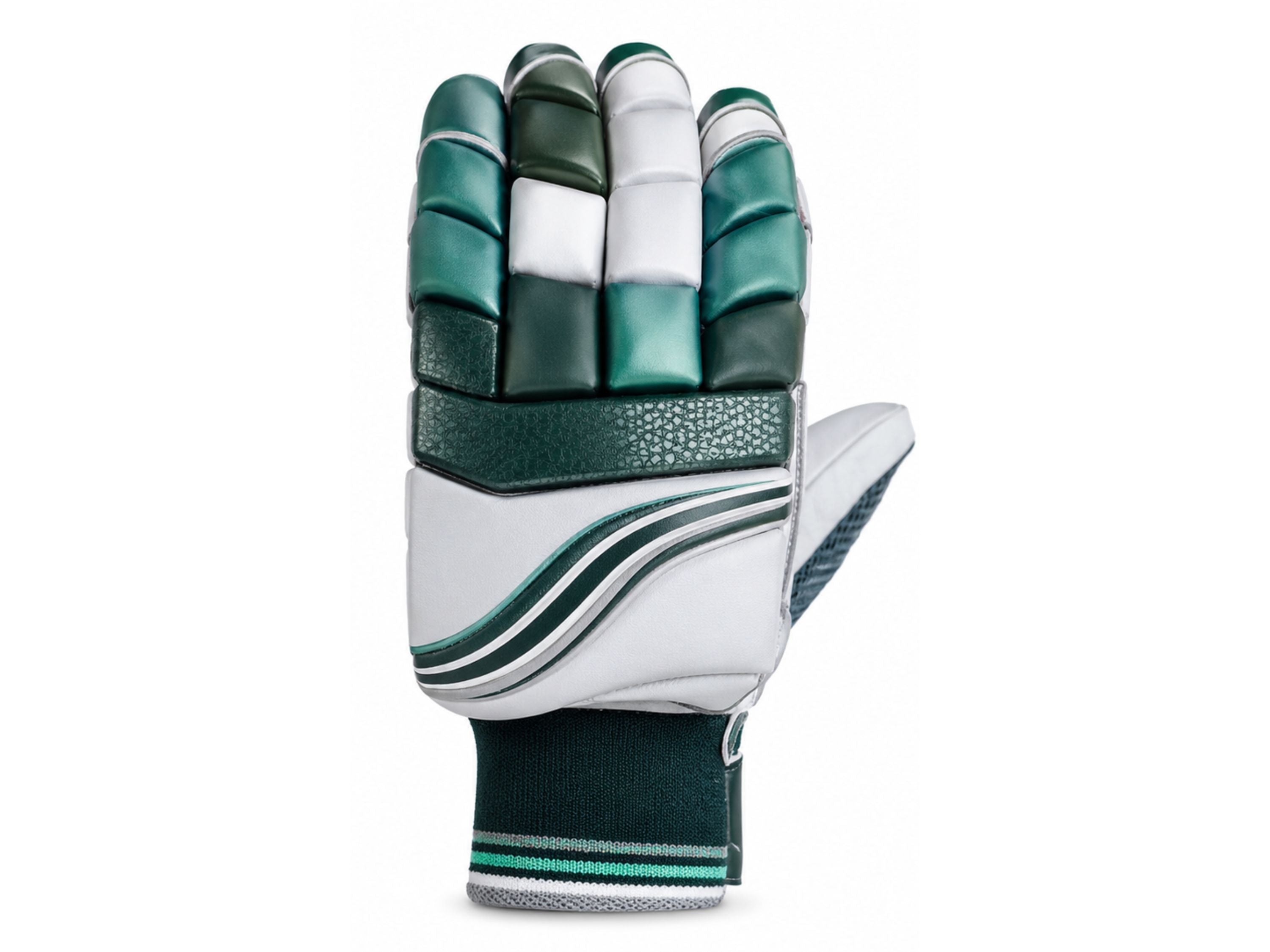 Custom White Green Cricket Batting Gloves – Wholesale Club Cricket Gear