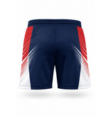 Navy, White & Red Teqball Shorts – Bulk Team Shorts, Low MOQ, Wholesale Performance Sportswear