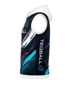 Custom Sleeveless Teqball Hoodie – Black Cyan Graphic Teamwear for Wholesale Sports Buyers
