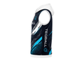 Custom Sleeveless Teqball Hoodie – Black Cyan Graphic Teamwear for Wholesale Sports Buyers