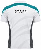 Custom Teqball Coach Staff Polo – White Teal Wholesale Teamwear