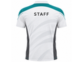 Custom Teqball Coach Staff Polo – White Teal Wholesale Teamwear