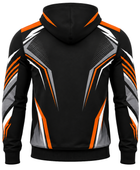 Custom Black Orange Rugby Hoodie | Wholesale Team Warmup Hoodie for Clubs Schools and Bulk Orders