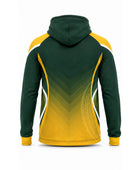 Custom Green Yellow Cricket Hoodie – Sublimated Team Pullover for Clubs