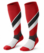 Custom Red Black Football Socks – Wholesale Team Sports Socks for Clubs
