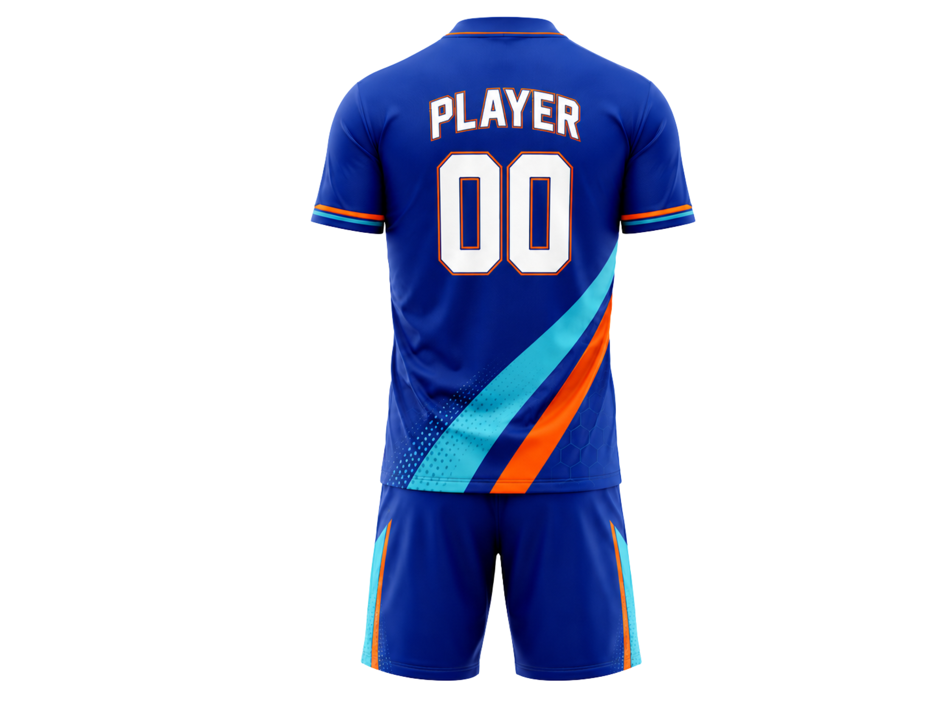 Custom Blue Soccer Training Wear | Wholesale Short Sleeve Team Kit for Bulk Orders
